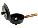 Metal Censer Burner with Wooden Handle - 11"L, 5"D