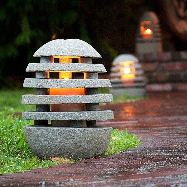 Stone Shade Garden Lanterns