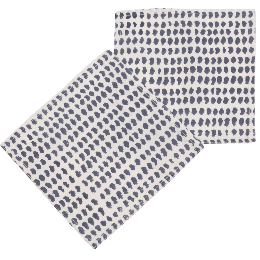 Charcoal Dot Cocktail Napkins (Set of 6)