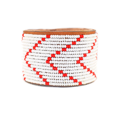 Stripe Leather Cuff Bracelets