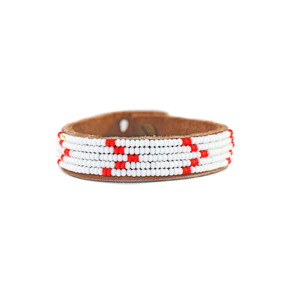 Stripe Leather Cuff Bracelets