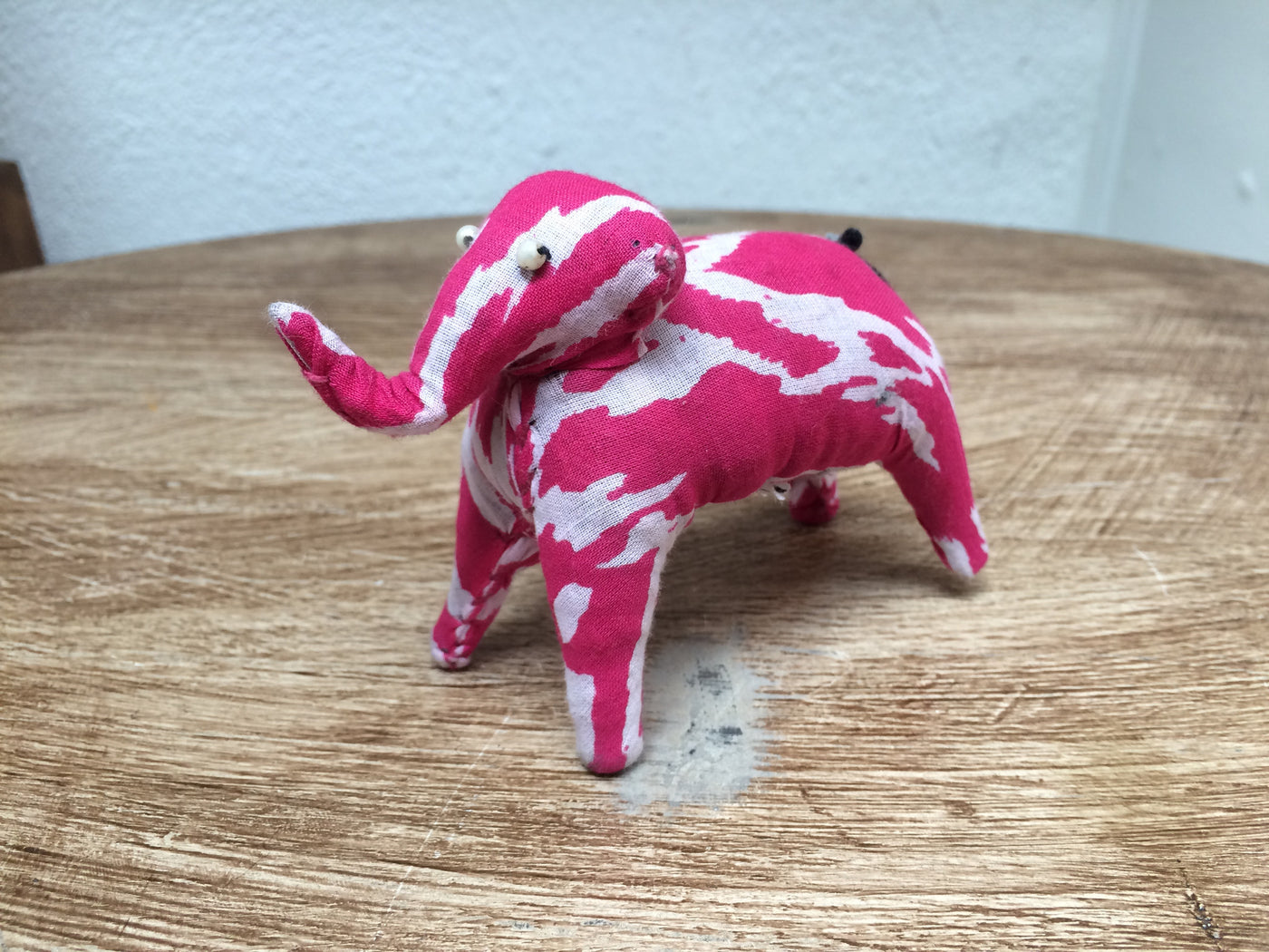 Cotton Elephant - Fuschia/White