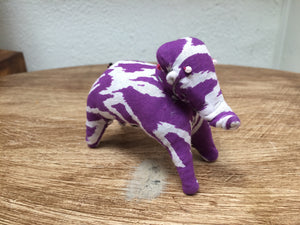 Cotton Elephant - Purple/White