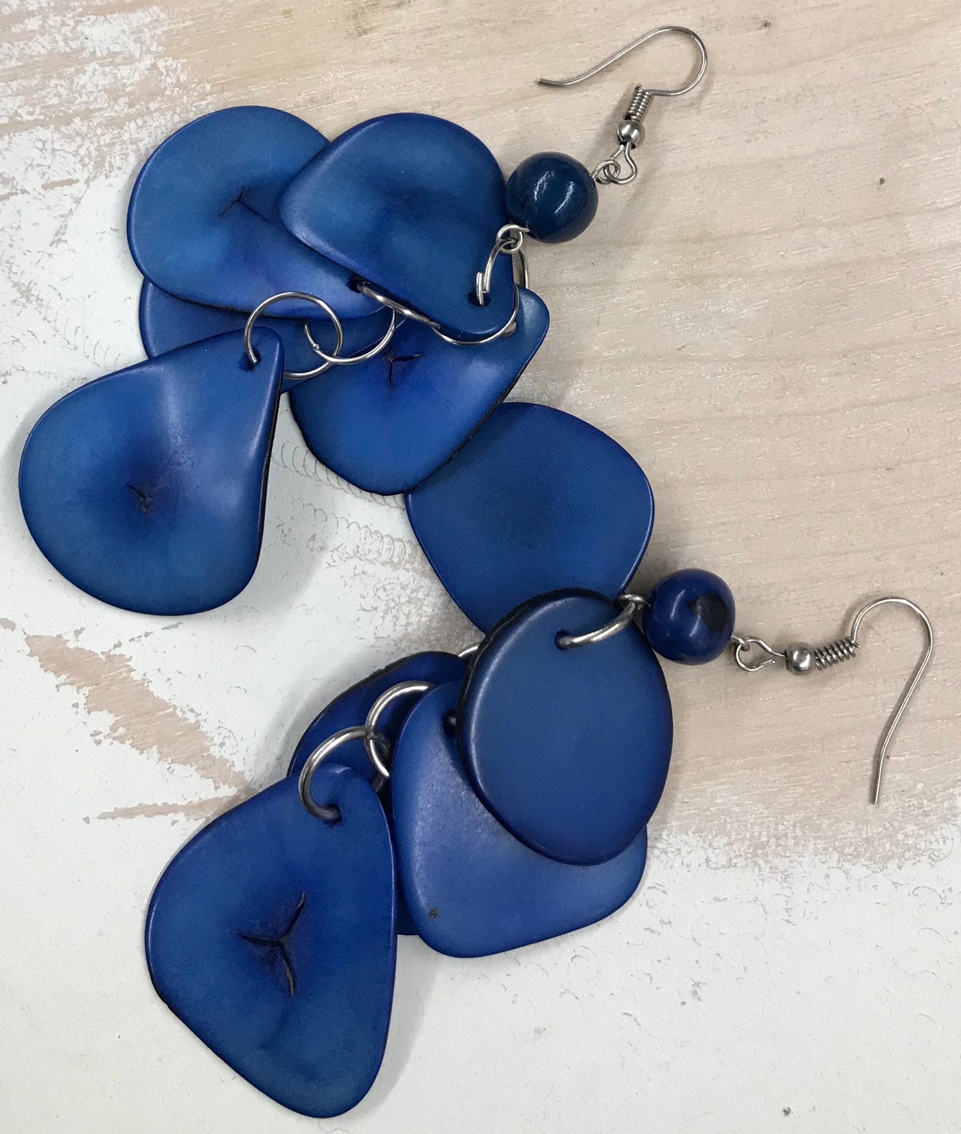 Tagua Nut Organic Nutshell Earrings by Peruvian Art