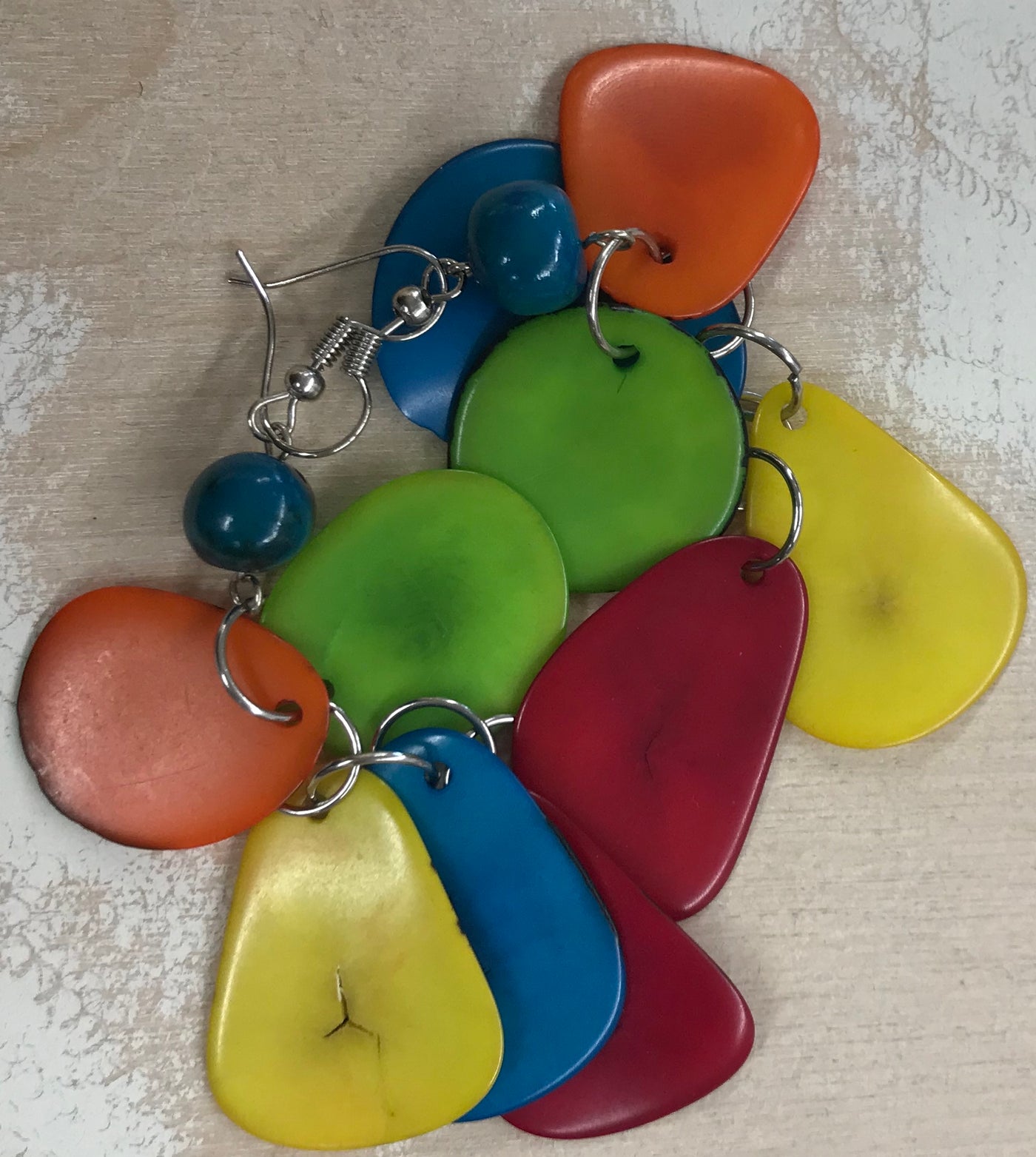 Tagua Nut Organic Nutshell Earrings by Peruvian Art