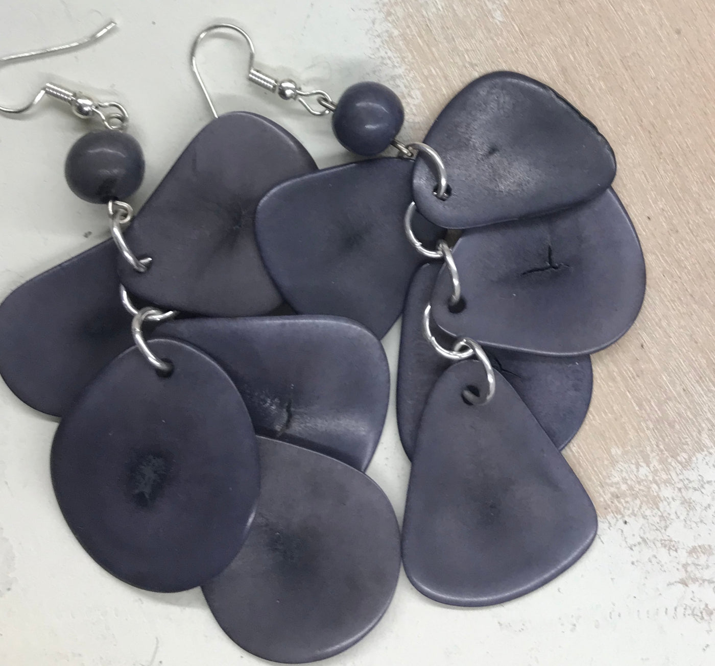 Tagua Nut Organic Nutshell Earrings by Peruvian Art