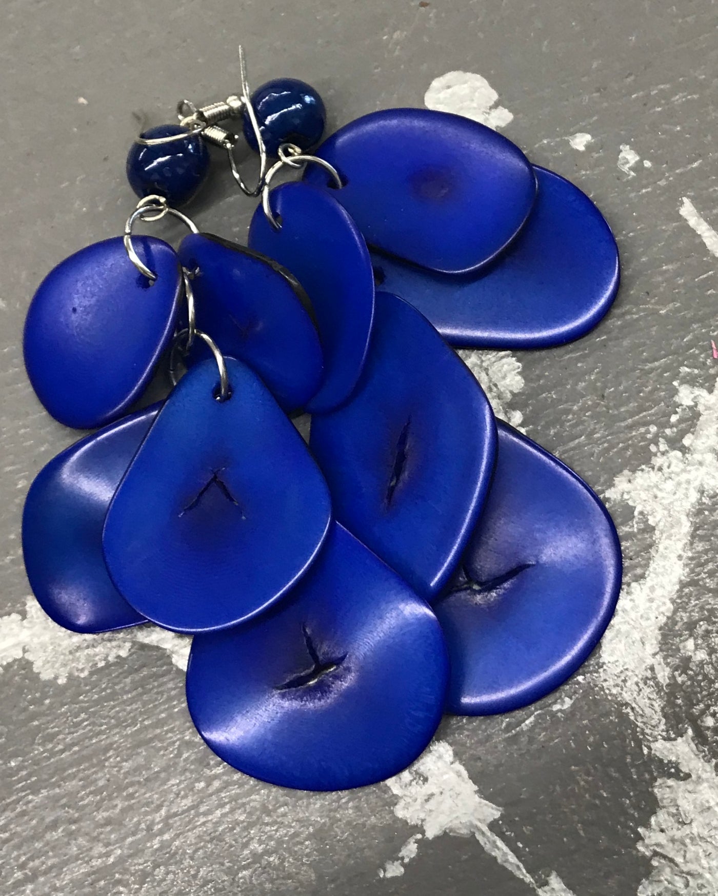 Tagua Nut Organic Nutshell Earrings by Peruvian Art