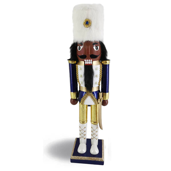 Gold and Navy Nutcracker