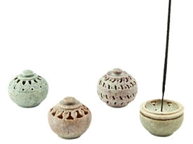 Soapstone Burner in Lid Assorted Designs