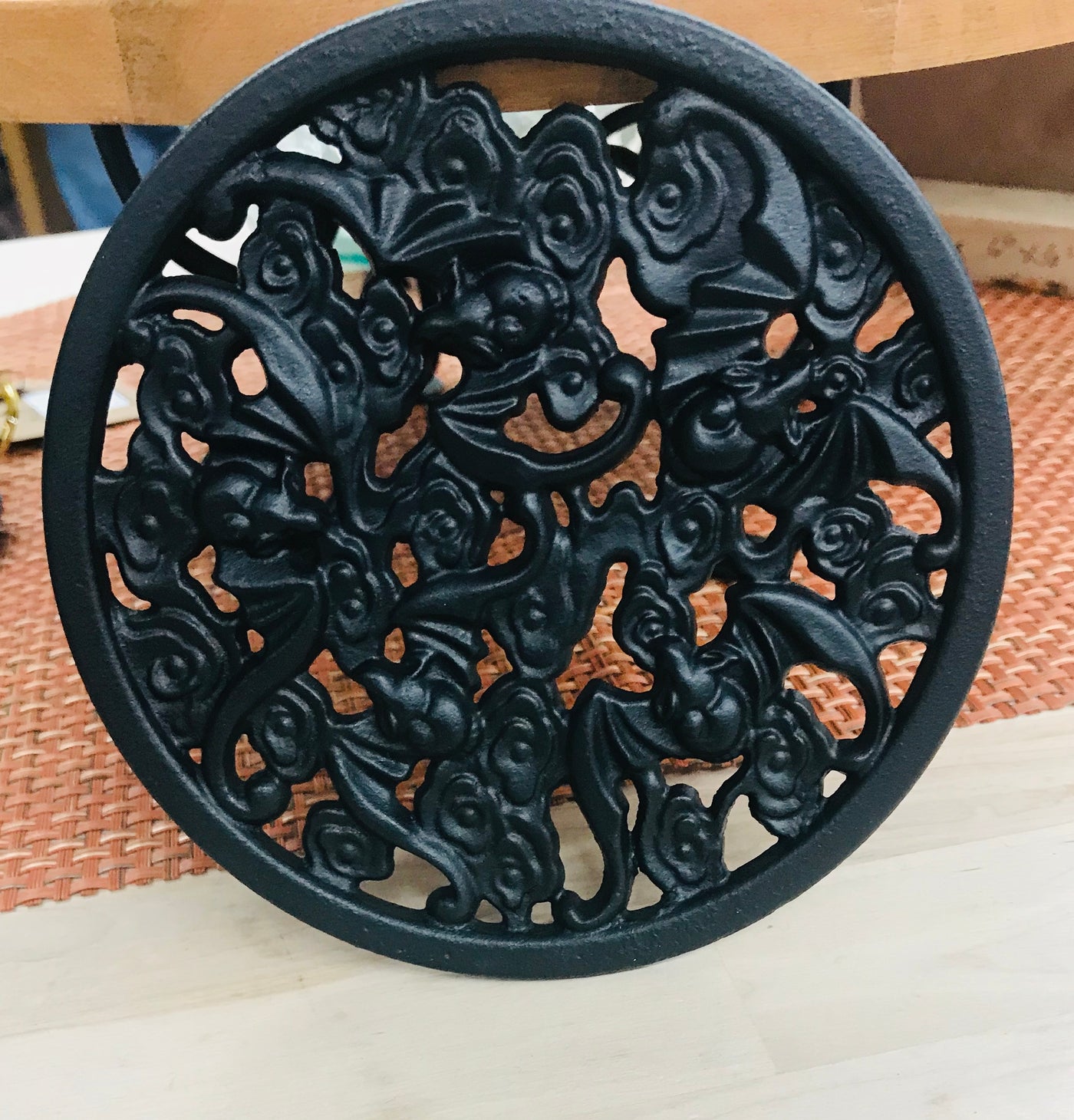 Black Round Trivet