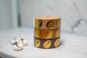 Cowrie Shell Gold Foil Washi Tape - White
