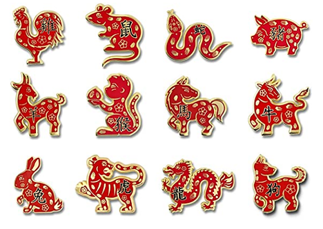 Lunar Zodiac Enamel Pins