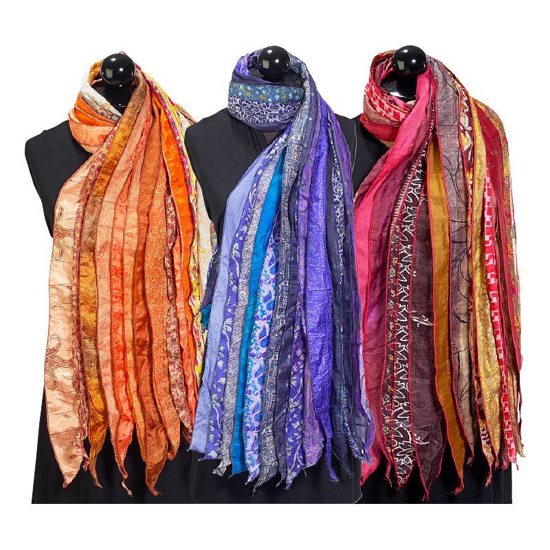 Benjamin International - 15 Panel Recycled Sari Scarves