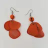 Tagua Nut Organic Nutshell Earrings by Peruvian Art