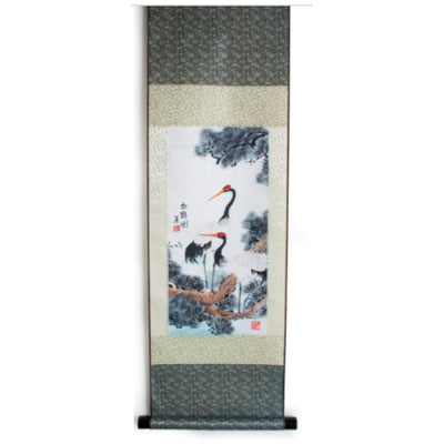 Silk Scroll- Dragon or Cranes