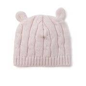 Elegant Baby - Pastel Pink Cable Hat with Ears