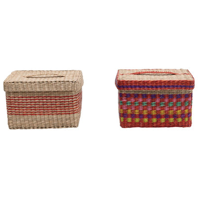 Hand-Woven Seagrass Storage Box w/ Lid