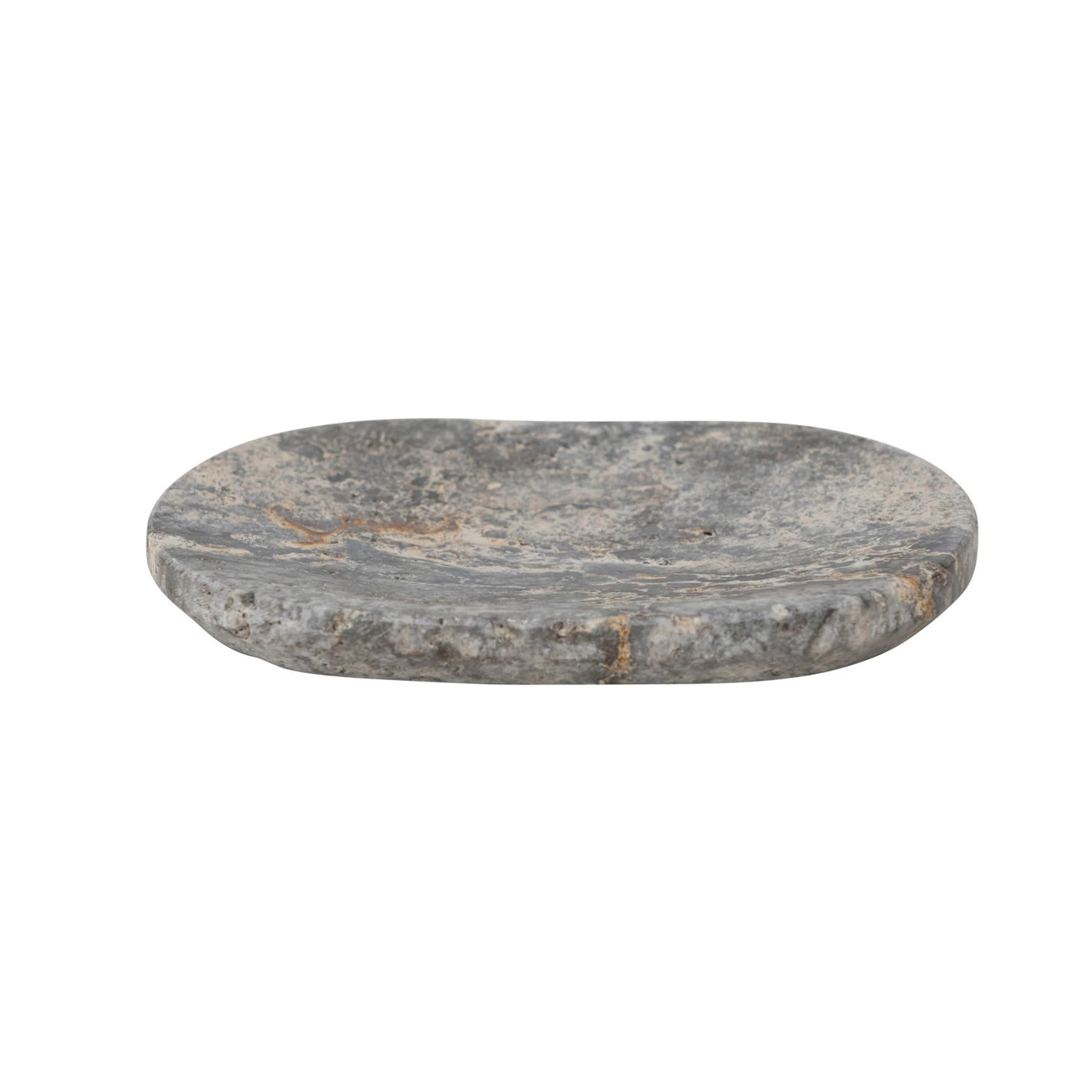 Oval Travertine Soap Dish