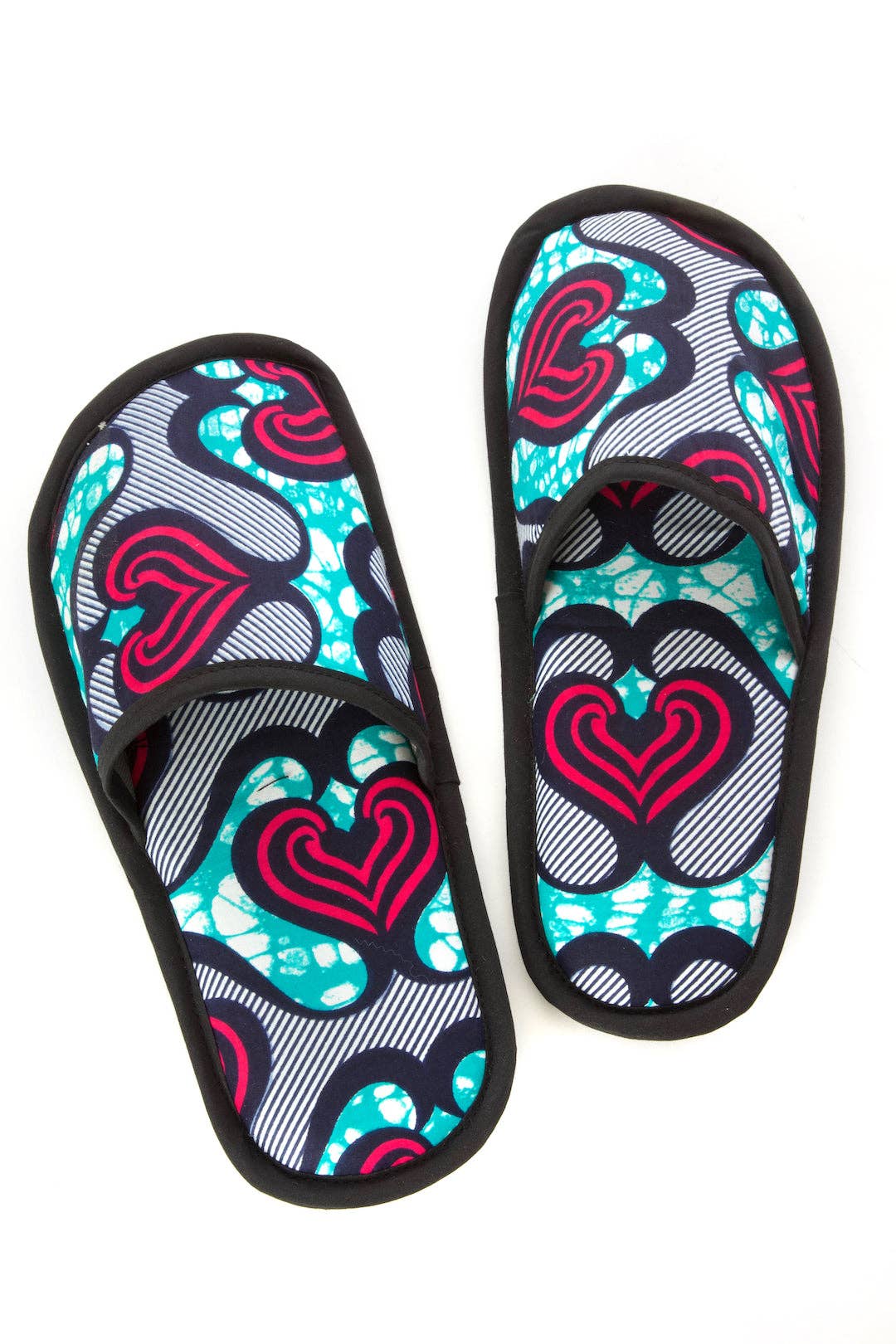 Medium Assorted Ankara Cloth House Slippers from Ghana