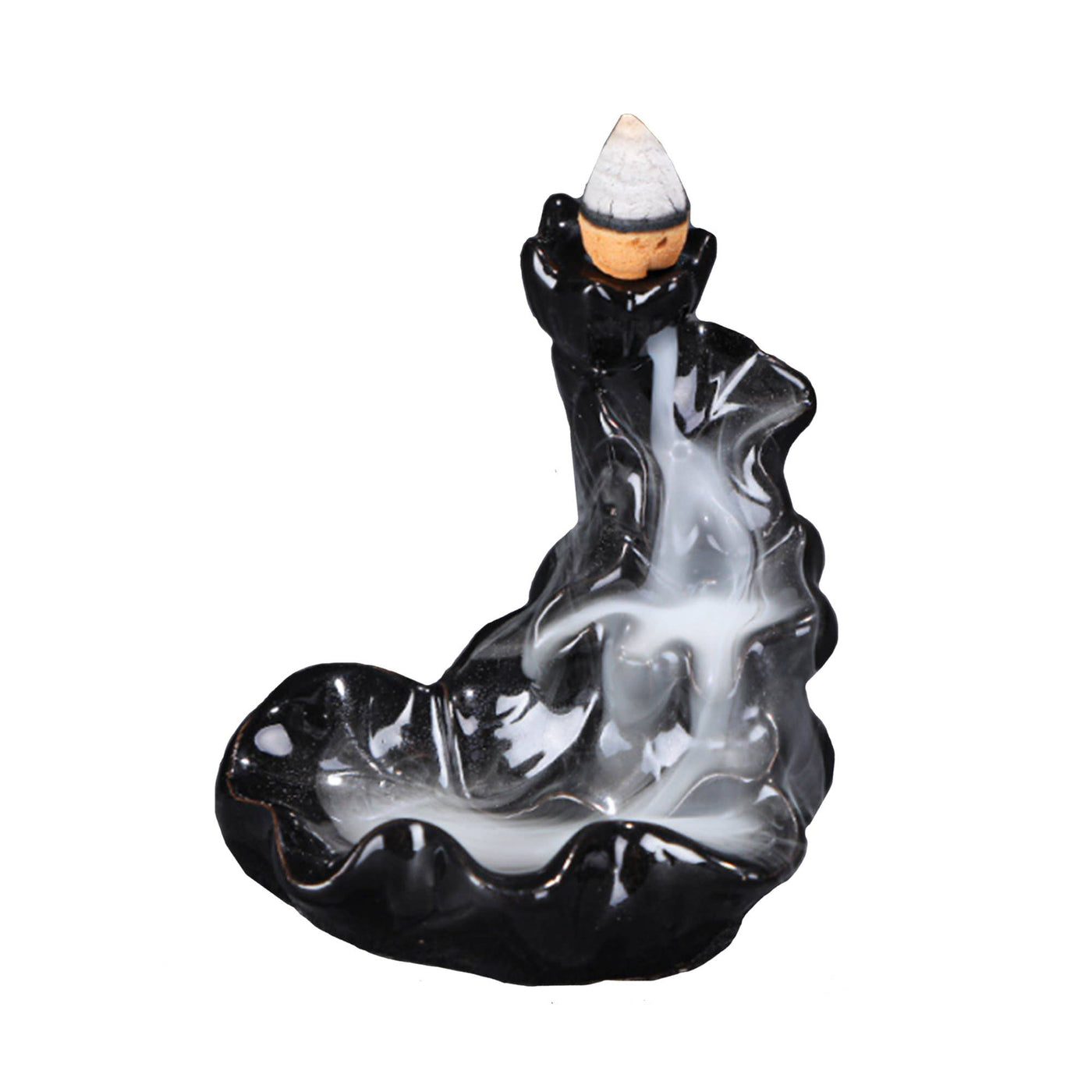 Fountain Ceramic Backflow Incense Cone and Stick Burner - Designs by DeeKay Devine