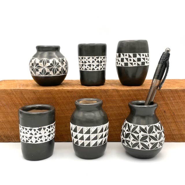 Mini Ceramic Vessels (Black & White) WOCF