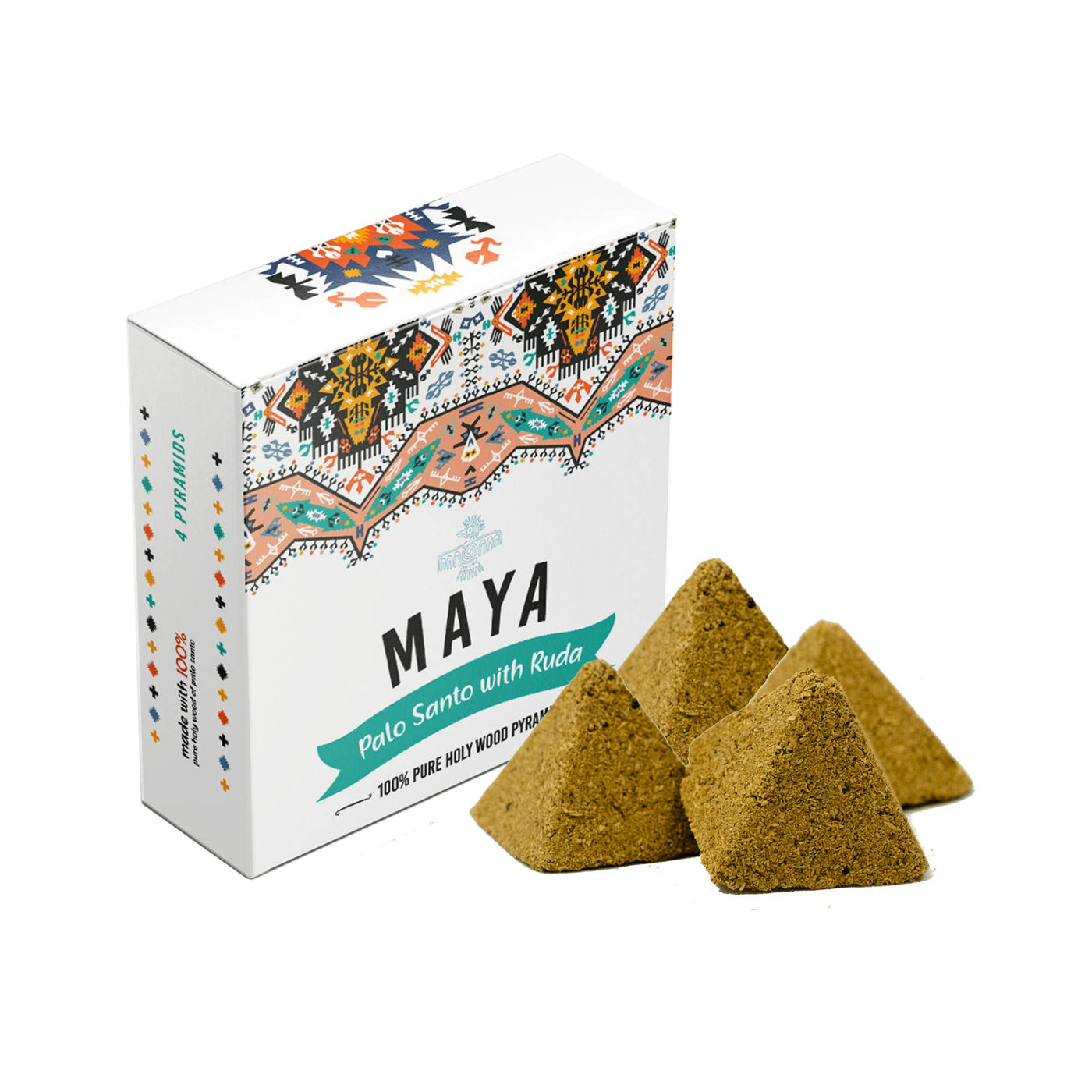 MAYA PALO SANTO WITH RUDA INCENSE PYRAMIDS 4pcs. - DESIGNS BY DEEKAY INC