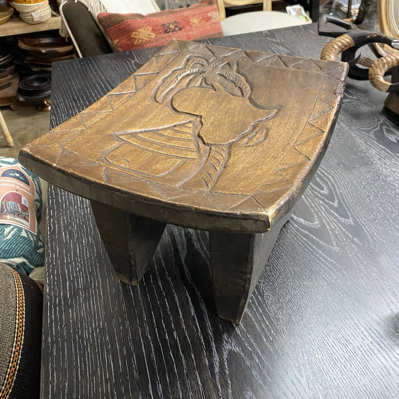 Lobi Stool-Africa  Map Carving