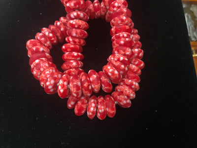 12" African Krobo Glass Bead Necklace - Nimaga Imports