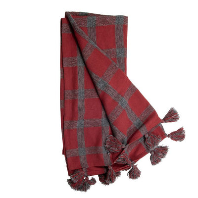 Hand Woven Jackie Throw Red