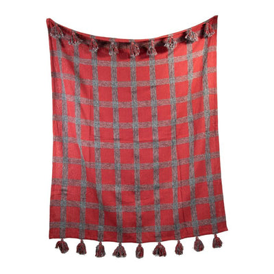 Hand Woven Jackie Throw Red