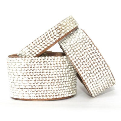 Stripe Leather Cuff Bracelets