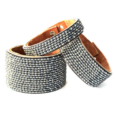 Stripe Leather Cuff Bracelets