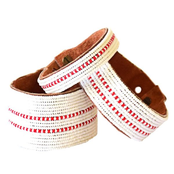 Stripe Leather Cuff Bracelets