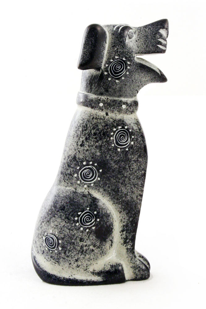 Soapstone Happy Dog Sculpture