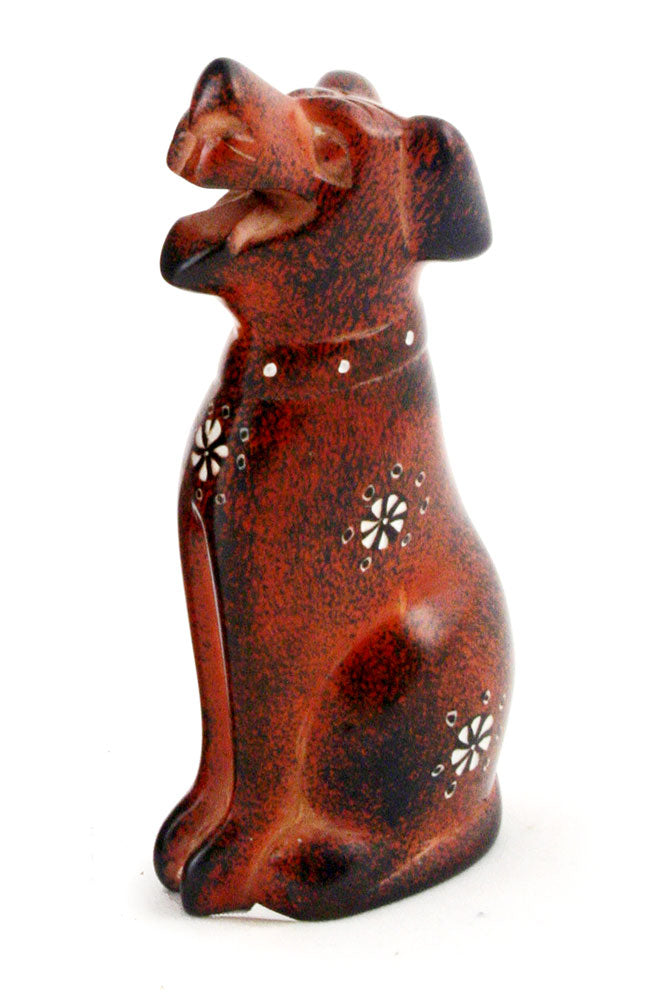 Soapstone Happy Dog Sculpture