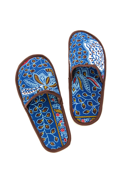 Ankara Cloth House Slippers from Ghana-Swahili Modern