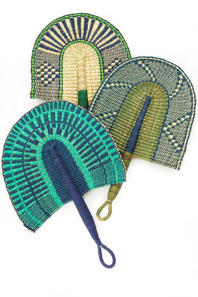 African Woven Grass Fans