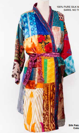 SILK PATCH KIMONO