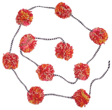 Wool Double Pom Pom Garland